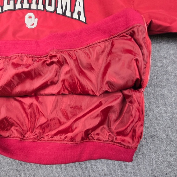 🔥🏈 Vintage Pro Player Oklahoma Sooners Windbreaker Pullover Jacket Mens 2XL - Picture 4 of 8